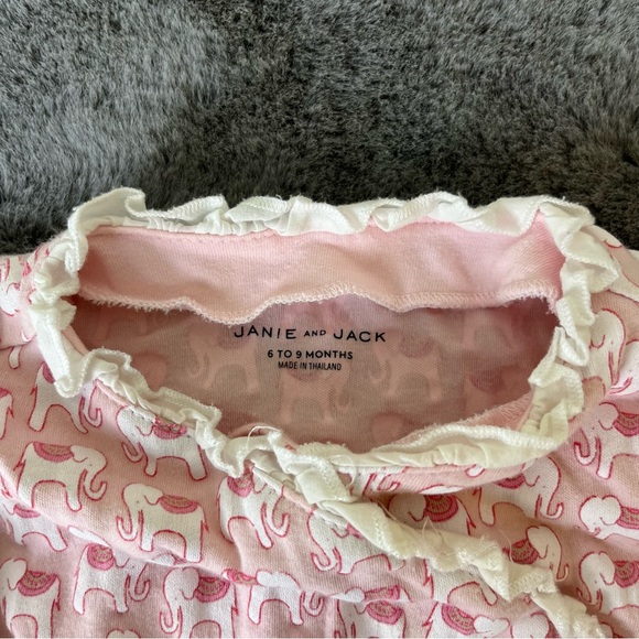 Janie and Jack Pink Elephant Onsie - 6-9M - Picture 7 of 7